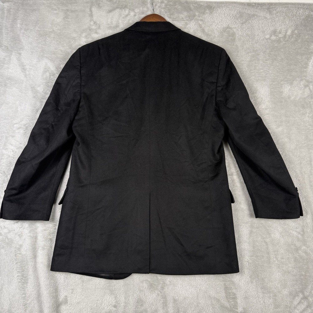 Jos A Bank 100% Cashmere Blazer Sport Coat Jacket Men 41R Black 2 Button Classic - Picture 15 of 16